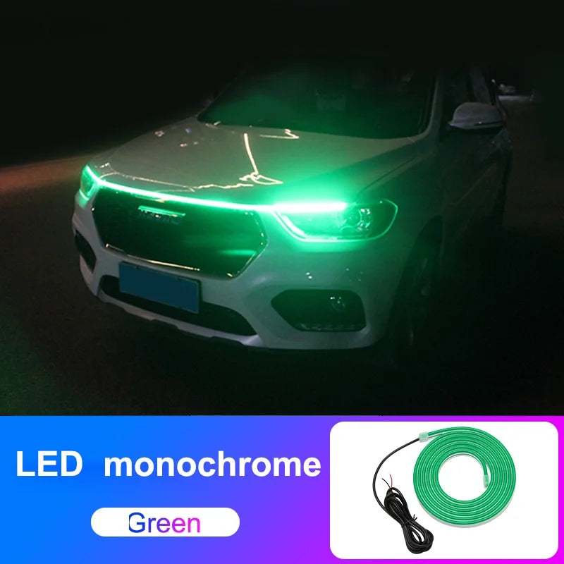Tira de luces led para capó de coche, lámpara de decoración Universal, DRL,  Flexible, diurna - AliExpress